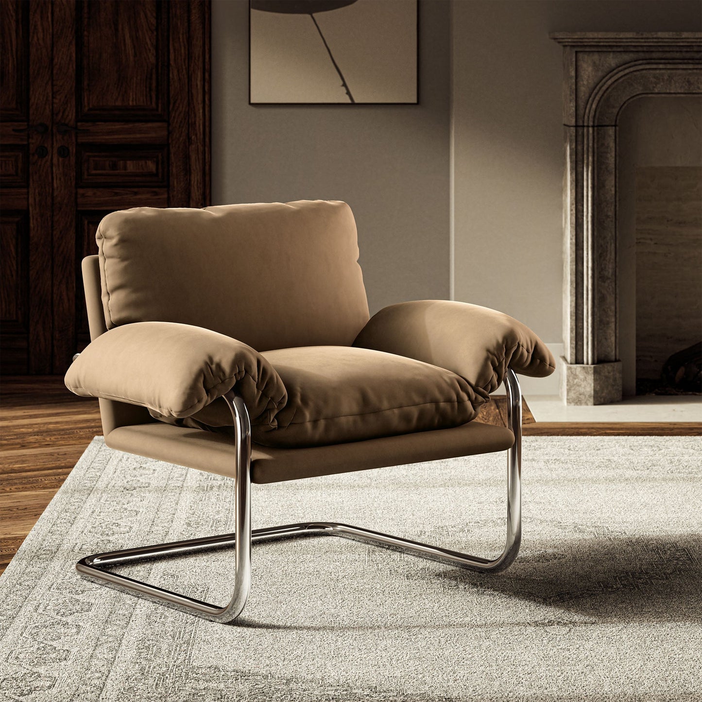 Ansel Performance Velvet Accent Chair