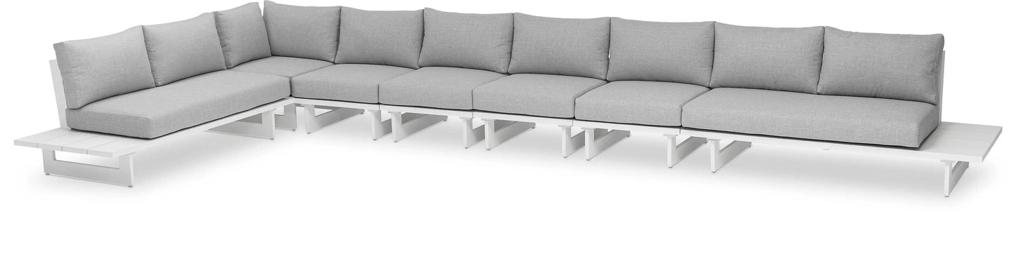 Maldives - 7 Piece Water Resistant Outdoor Patio Modular Sectional With White Base