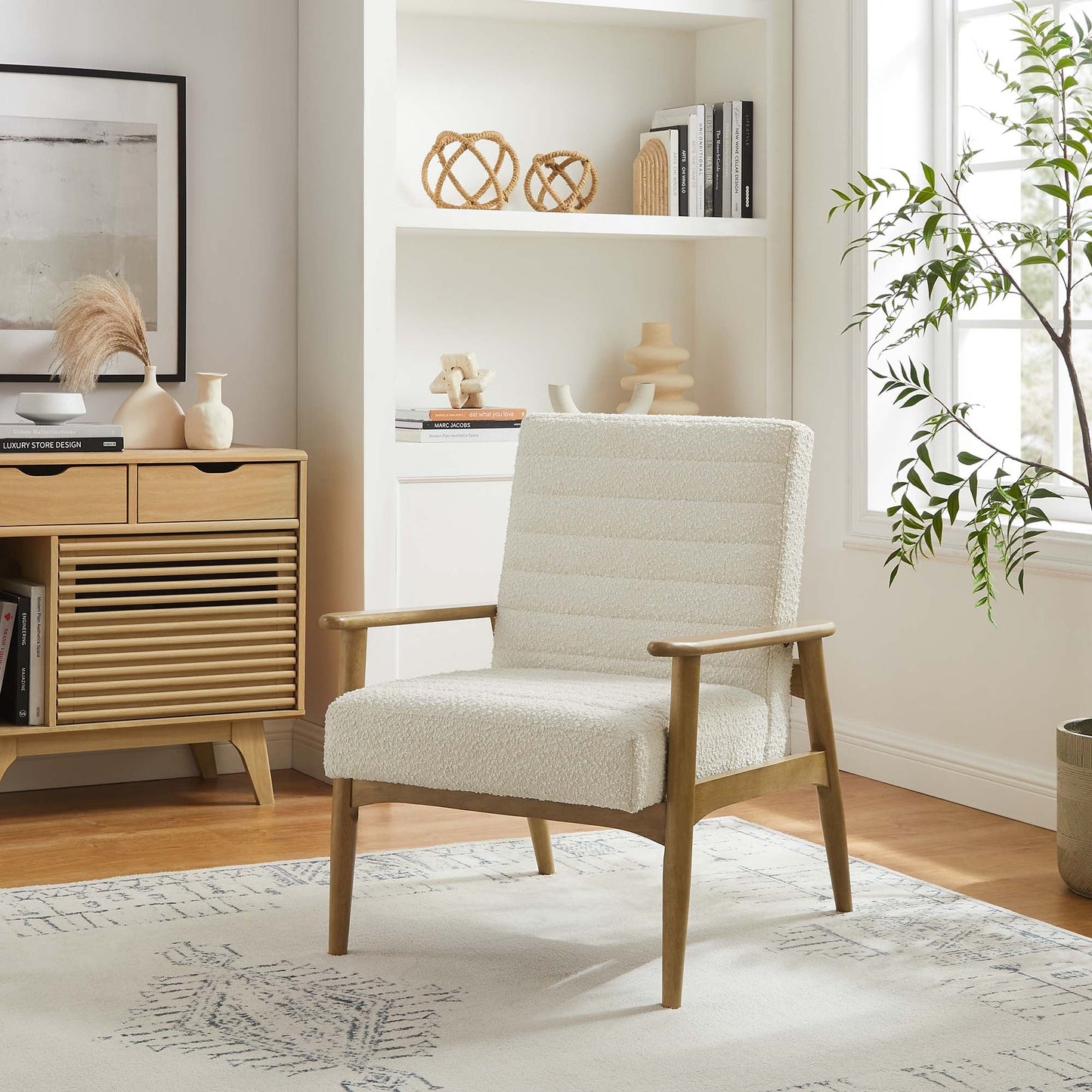 Jensen Boucle Fabric Accent Chair