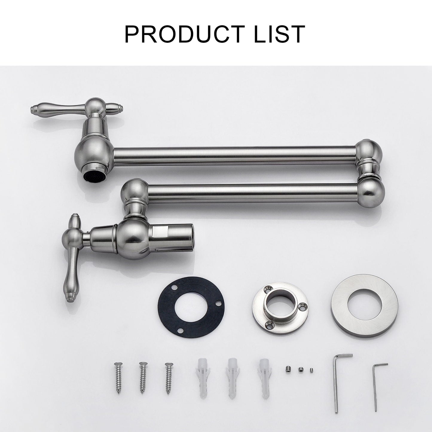 Modern Design Pot Filler Faucet Wall Mount Kitchen Sink Faucet Folding Stretchable